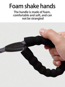 1入組尼龍泡沫手柄寵物牽引繩 - 灰色 - 查看 5