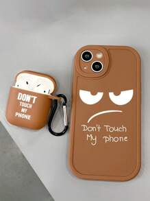 Set de 2 fundas impresas mate para AirPod 1/2 y funda de teléfono a juego - Multicolor - Ver 2