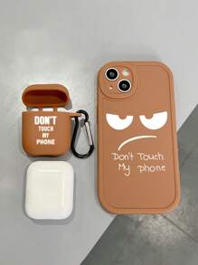 Set de 2 fundas impresas mate para AirPod 1/2 y funda de teléfono a juego - Multicolor - Ver 3