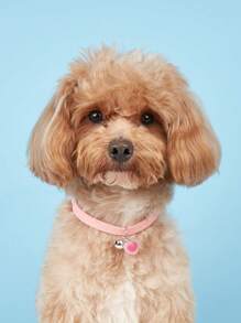 1pc Heart & Bell Decor Pet Collar - Pink - View 2