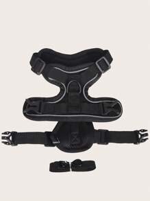 dây nịt thú cưng di động thoáng khí & 1 dây xích thú cưng cho chó và mèo ngoài trời - màu đen - Xem 7