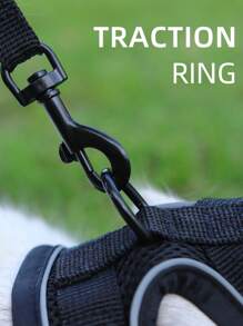 dây nịt thú cưng di động thoáng khí & 1 dây xích thú cưng cho chó và mèo ngoài trời - màu đen - Xem 10