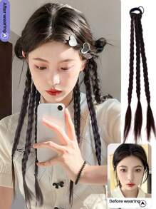 Long Synthetic Hair Boxing Braid - Brown - View 1