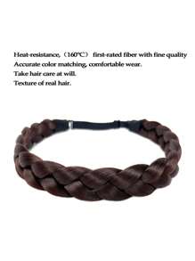 Headband Design Medium Synthetic Hair Braid - Burgundy - View 3