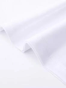 Manfinity Hombres Camiseta con estampado de letra - Blanco - Ver 3