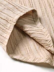 Manfinity Homme 男士素色前排扣襯衫 - 杏色 - 查看 4