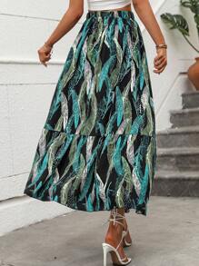 Breezaya Váy nữ Nhiệt đới Boho - màu xanh lá - Xem 4