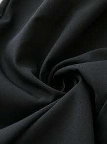 SHEIN LUNE Plus Chain Detail Wide Leg Trousers - Black - View 3