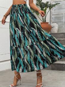 Breezaya Váy nữ Nhiệt đới Boho - màu xanh lá - Xem 3