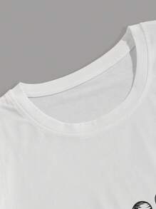 Manfinity Homme Áo thun & Áo lót Nam Đồ họa Lá thư Giải trí - trắng - Xem 6