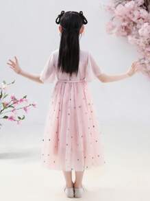 Đầm bé gái - Màu Hồng baby - Xem 2