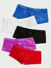 5 piezas Calzoncillos de bóxer de malla sexy para hombres - Multicolor - Ver 3