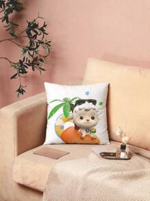 SHEIN 1pc Cartoon Pattern Cushion Cover Without Filler - Multicolor - View 4