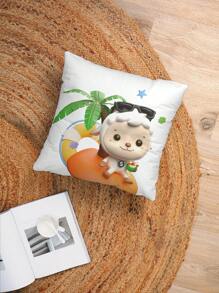 SHEIN 1pc Cartoon Pattern Cushion Cover Without Filler - Multicolor - View 5