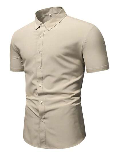 Manfinity Mode Men Solid Button Up Shirt