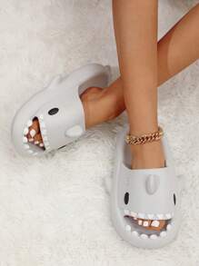 de moda Chanclas para tiburón de dibujos animados diseño EVA Zapatillas - Gris - Ver 3