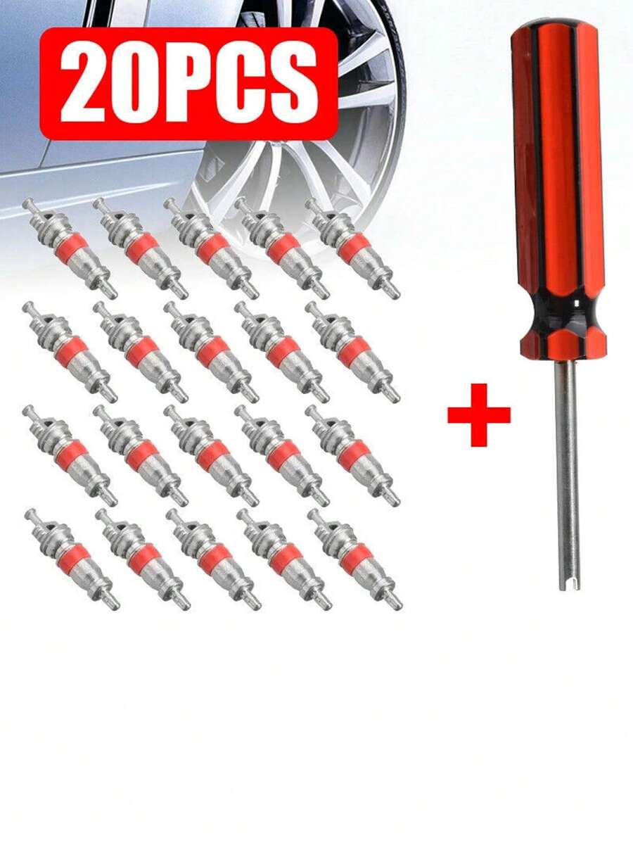 Bộ công cụ & lõi van lốp ô tô 21 cái - Nhiều màu - Xem 1