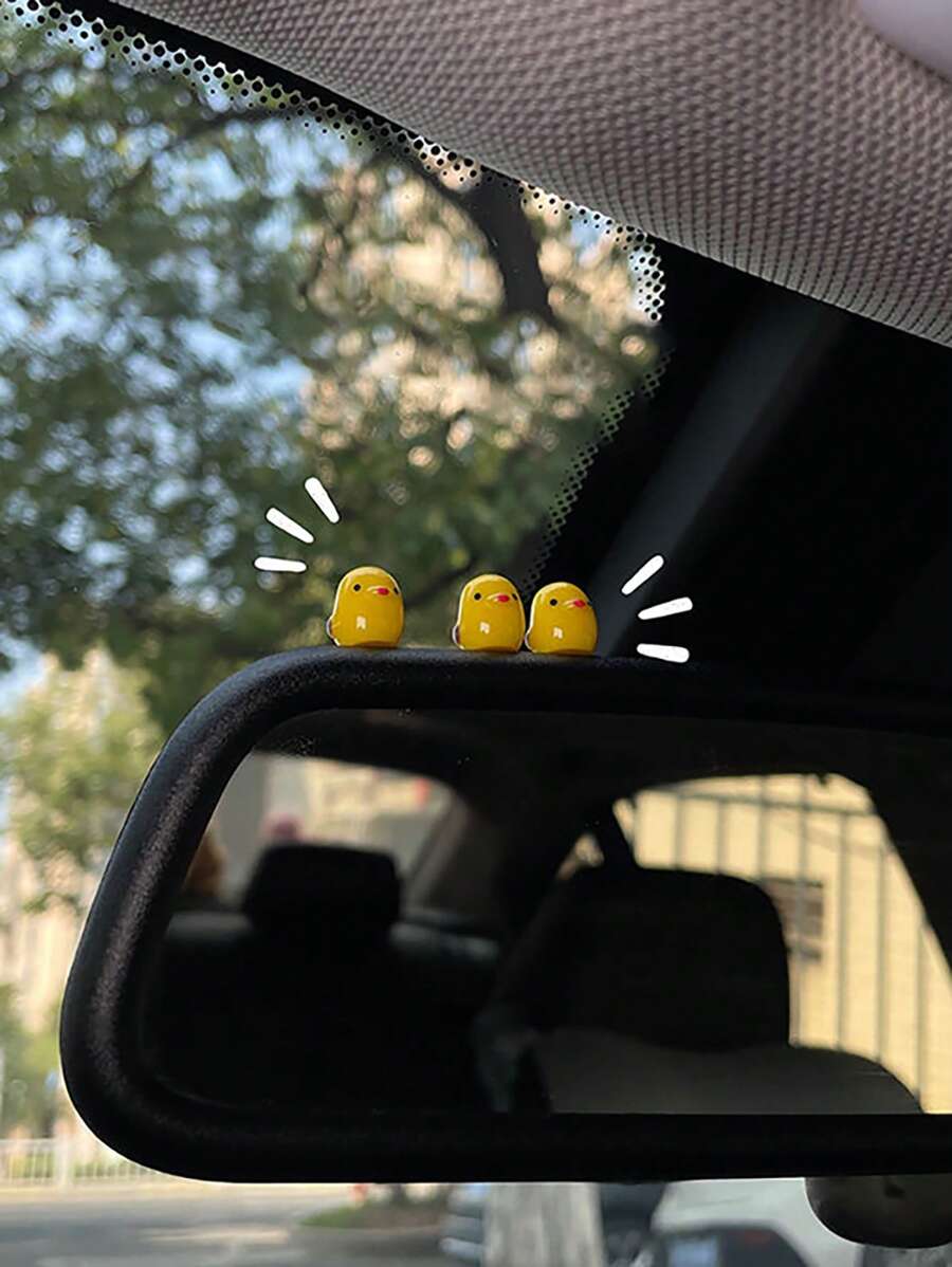 10pcs Mini Chicken Design Car Ornament