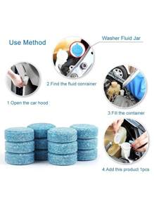 10pcs Concentrated Wiper Glass Water Anti-fog Cleaning Tablet