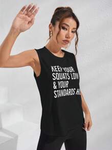 Easithlete 4pcs Solid Raglan Sleeve Sports Tee Gym Topworkout Tank Top - Black - View 6