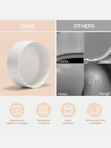 (13cm Single Bowl/Double Bowls, 15.3cm Single Bowl/Double Bowls) 1pc Cat/Dog Lover Gift And Dog/Cat Mom Love Pet Feeder With Wooden Frame Ceramic Single/Double Bowl, Suitable For Home Use For Cat Lover And Cat Mom Loves And Dog Lover And Dog Mom Loves (Multiple Sizes Available) - White - View 3