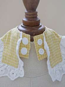 PINCOOL 1 Miếng In kẻ sọc Yếm thú cưng - Màu vàng - Xem 4