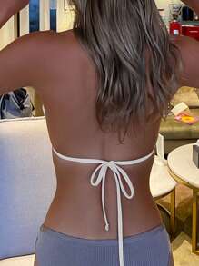 Swim Basics 吊脖三角杯比基尼上衣