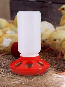 1pc Thickened Plastic Luer Connector Automatic Feeder For Birds, Pigeons Or Chickens Feeder With Multiple Holes - Multicolor - View 1