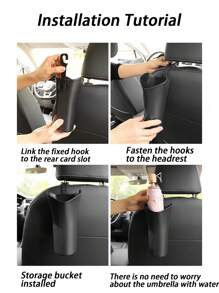 2入組車座後背雨傘儲物桶 - 黑色 - 查看 6