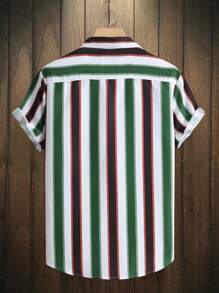 Manfinity Homme Men Striped Print Shirt Without Tee - Multicolor - View 2