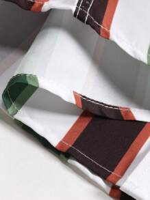 Manfinity Homme Men Striped Print Shirt Without Tee - Multicolor - View 6