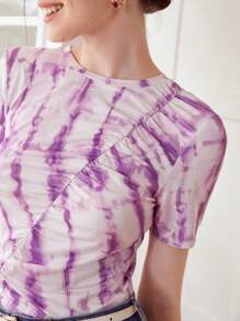 MOTF PREMIUM Áo thun buộc dây vải xếp nếp - Nhiều màu - Xem 3