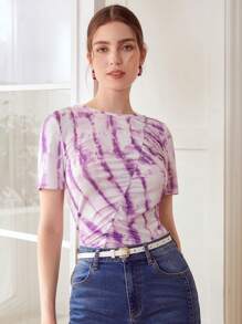 MOTF PREMIUM Áo thun buộc dây vải xếp nếp - Nhiều màu - Xem 4