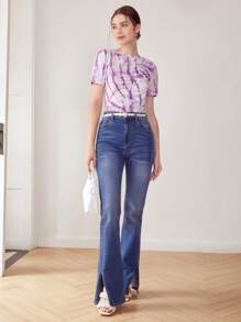 MOTF PREMIUM Áo thun buộc dây vải xếp nếp - Nhiều màu - Xem 6