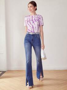 MOTF PREMIUM Áo thun buộc dây vải xếp nếp - Nhiều màu - Xem 7