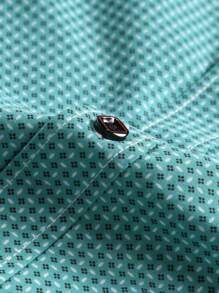 Manfinity Mode 男士滿版印花襯衫 - 青碧色 - 查看 7