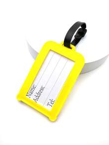 字母和飛機圖案行李牌矽膠 - 彩色 - 查看 5