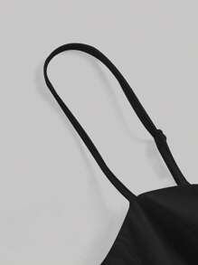 SHEIN MOD Lace Up Front Cami Dress Corset Dress Black Corset Dressteens Dress>Corset - Black - View 3