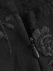 SHEIN MOD 大碼花卉圖案提花吊帶洋裝