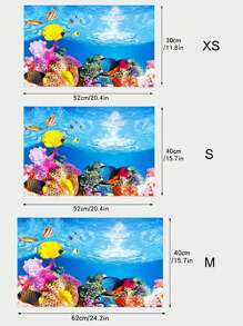 1入組雙面水族箱裝飾魚缸背景紙 - 彩色 - 查看 3