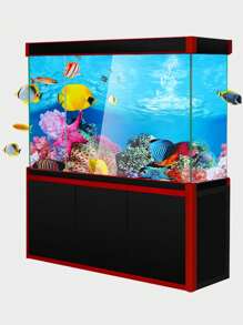 1入組雙面水族箱裝飾魚缸背景紙 - 彩色 - 查看 5