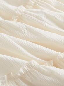 Soleia 腰部打結褶邊荷葉邊半身裙 - 米色 - 查看 4