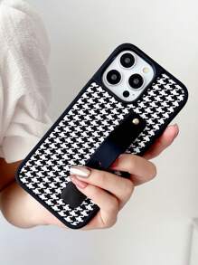 Houndstooth Phone Case With Push Pull Holder Compatible With Google Pixel Phone Case - Multicolor - View 3