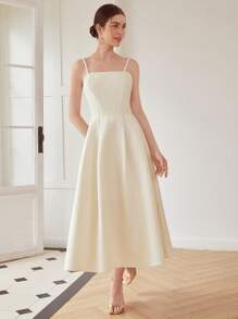 MOTF PREMIUM 紋理質感吊帶連衣裙不附腰帶