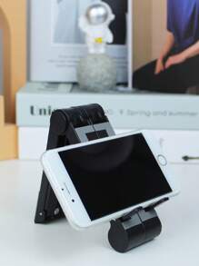 便攜可折疊桌面手機支架 - 黑色 - 查看 4