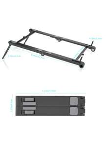 便攜可折疊桌面手機支架 - 黑色 - 查看 9