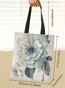Small Shopper Bag Floral Graphic Preppy - Multicolor - View 2