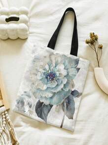 Small Shopper Bag Floral Graphic Preppy - Multicolor - View 3