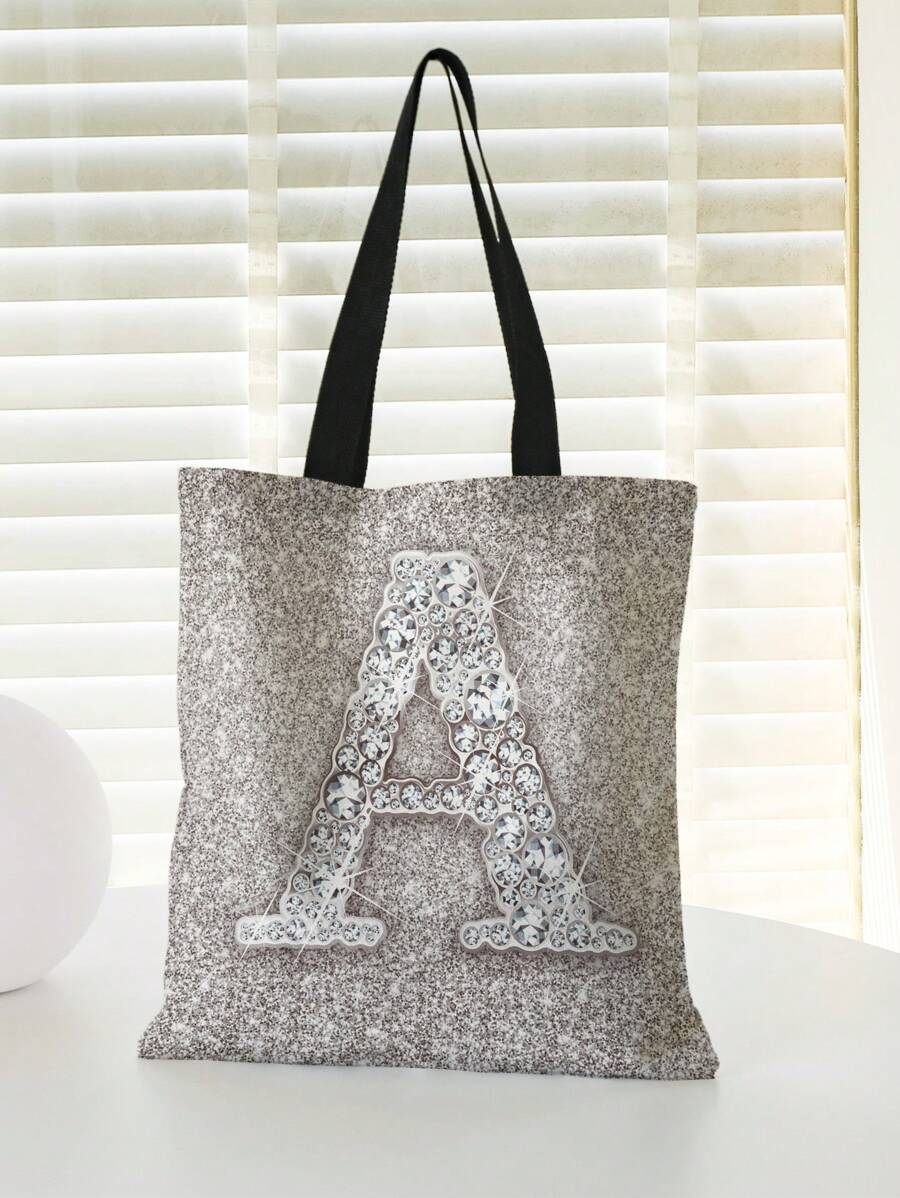 小購物袋字母和水鑽圖案學院 - 彩色 - 查看 1