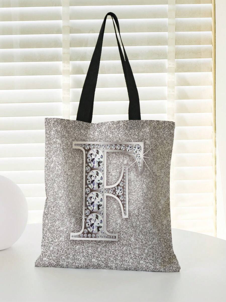 小購物袋字母和水鑽圖案學院 - 彩色 - 查看 1